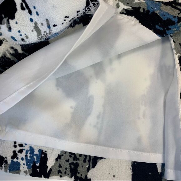 Banana Republic abstract printed crepe pencil skirt professional business career - Picture 6 of 14